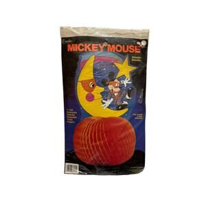 Disney Mickey Mouse Eureka 11" Honeycomb Pumpkin Tissue Paper Magic Halloween
